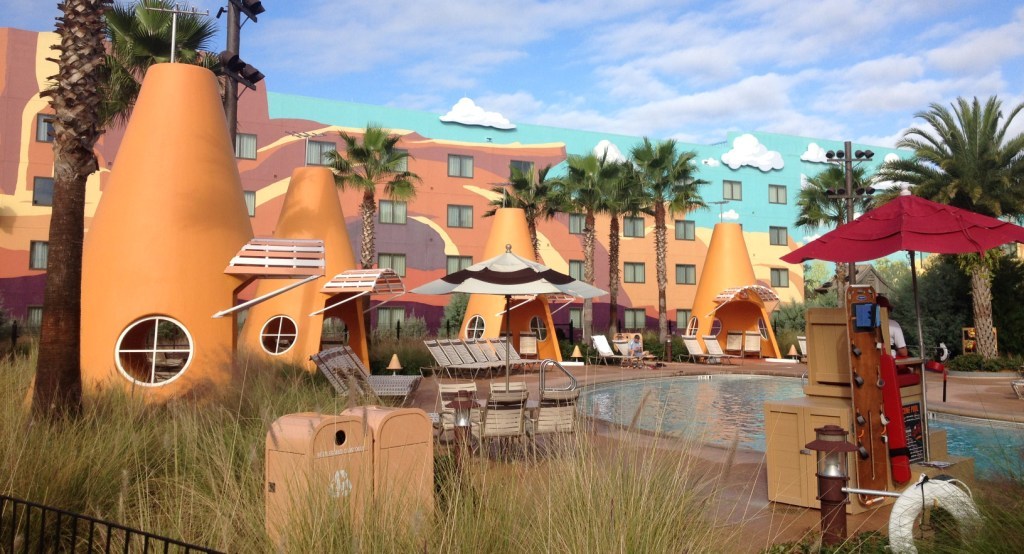 Cars pool with cozy cone cabanas