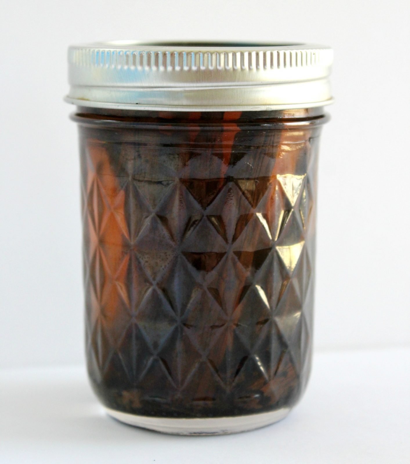 jar of homemade vanilla extract