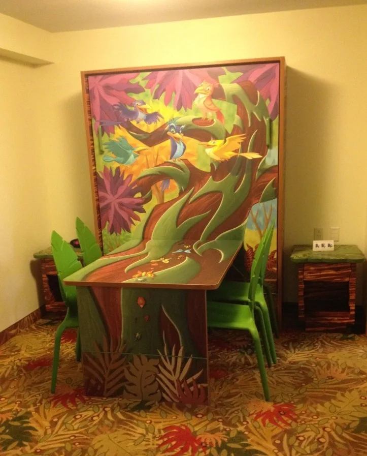lion king themed table in art of animation resort room