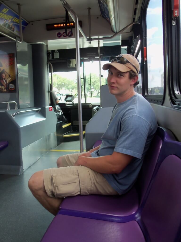 disney transportation - inside a disney bus