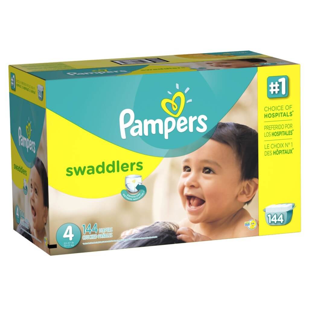 box of pampers diapers