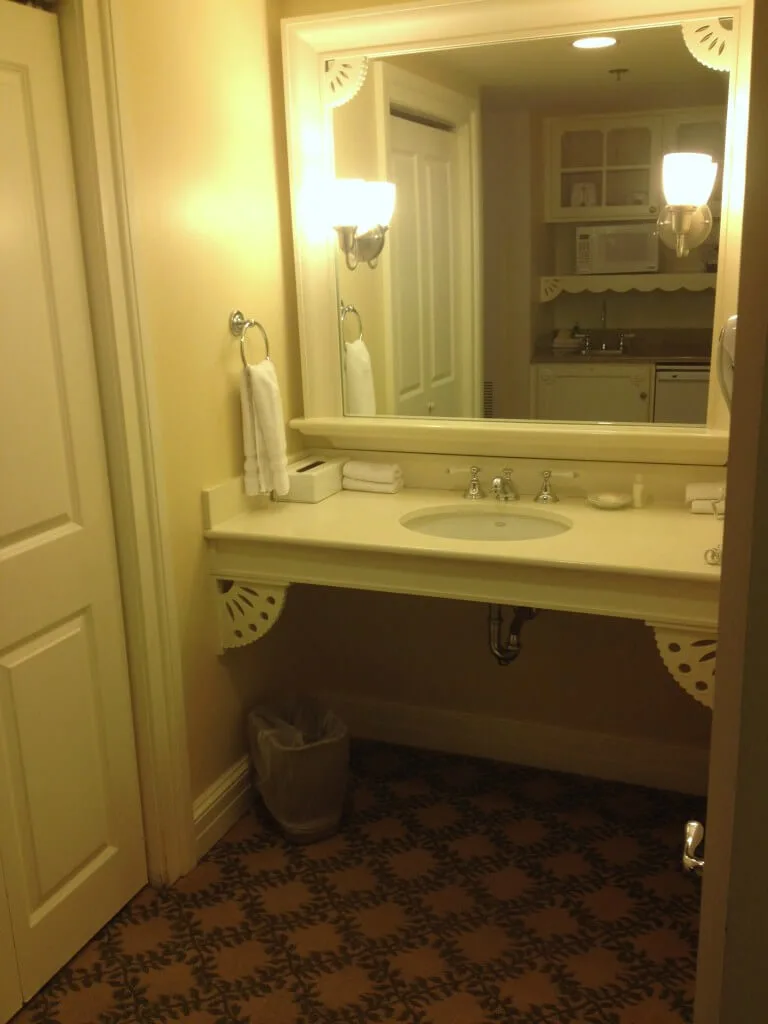 bathroom sink and mirror