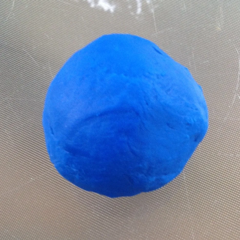 like new ball of blue play doh