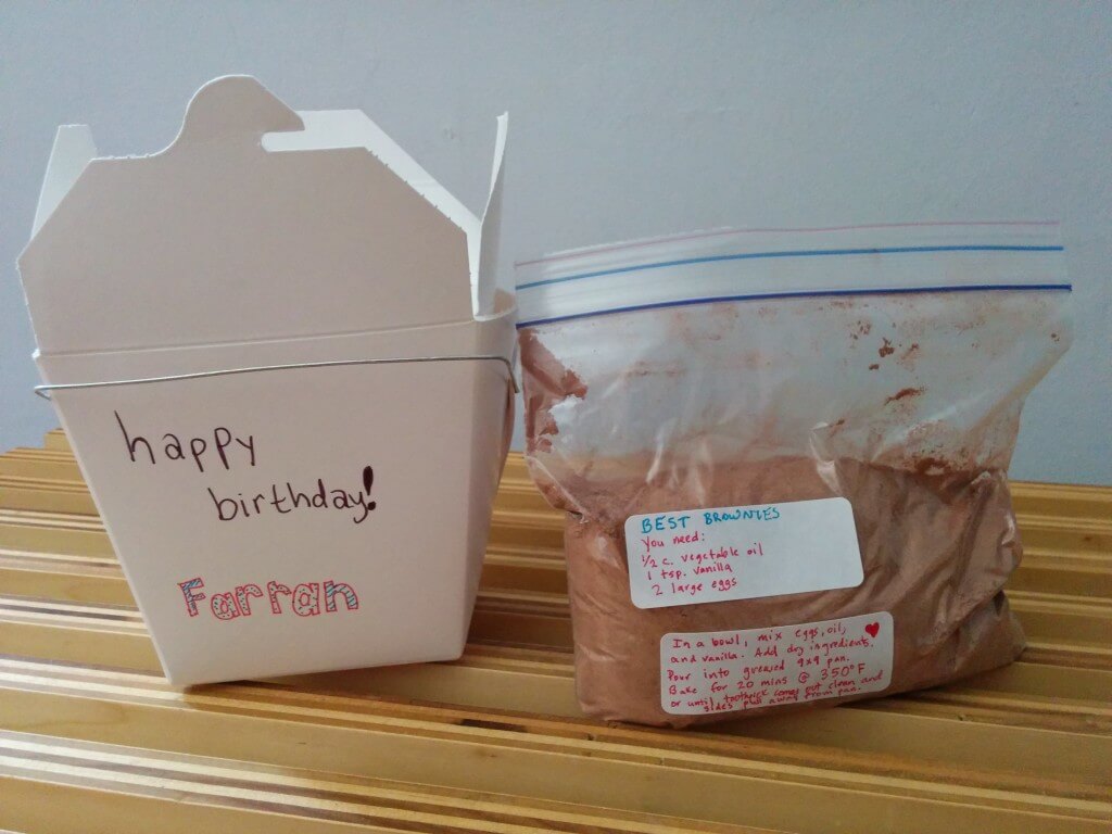 brownie mix take out DIY gift
