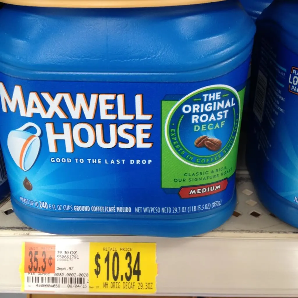 container of maxwell house coffee