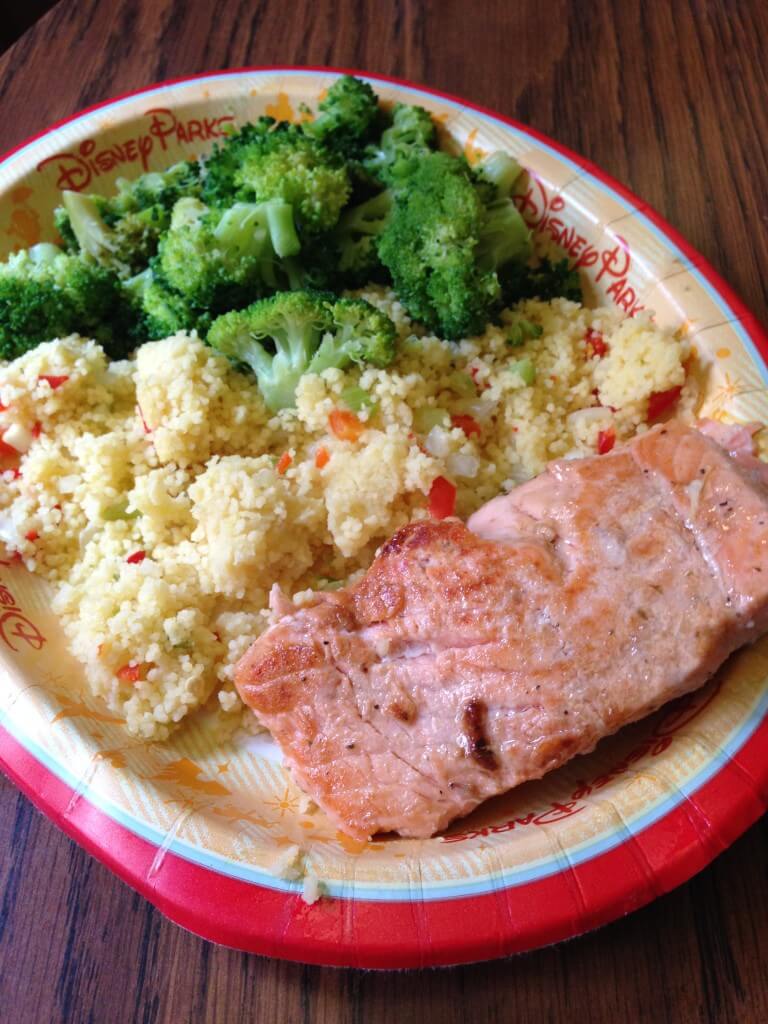 grilled salmon meal