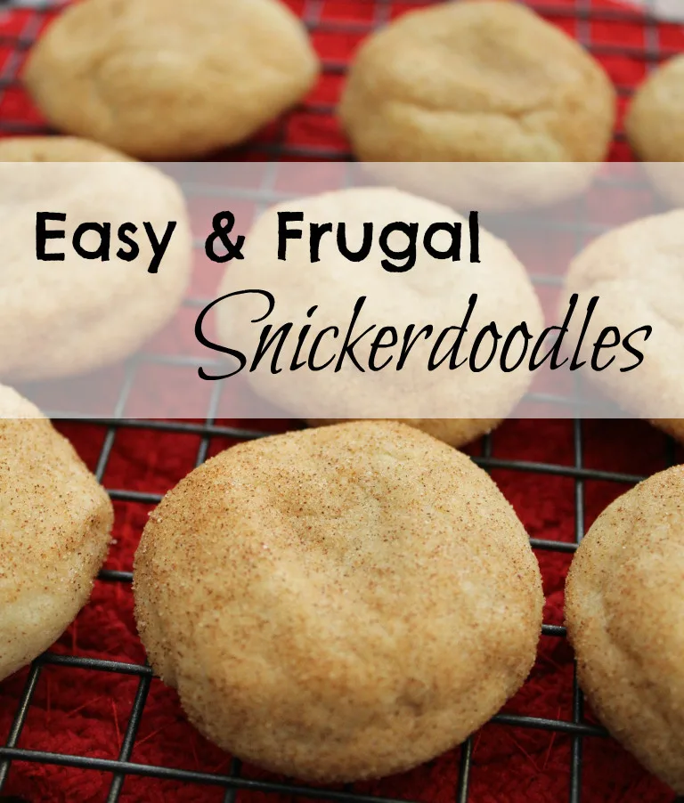 One bowl, no-butter Snickerdoodles are the easiest and cheapest cookie to make!