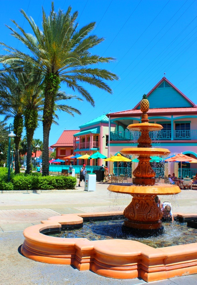 fountain at Disney's Caribbean Beach Resort