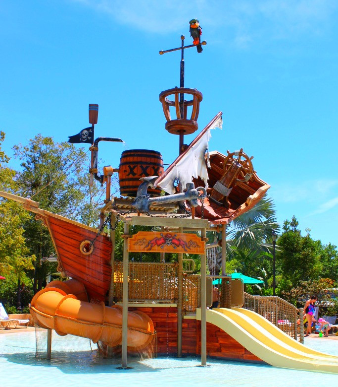 Pirate ship playground at Disney's Caribbean Beach Resort