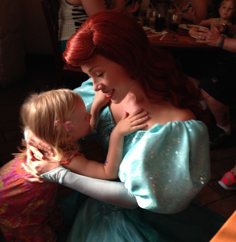 little girl with princess Ariel