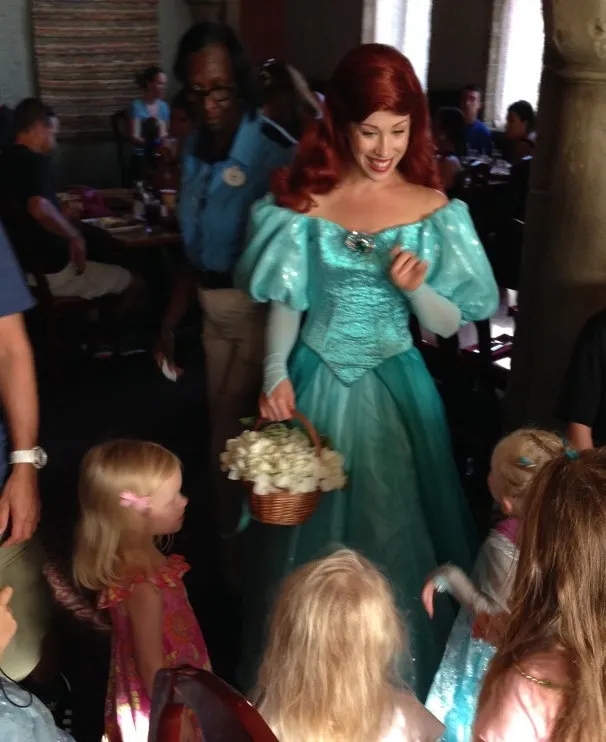 little girls around Ariel for the princess processional