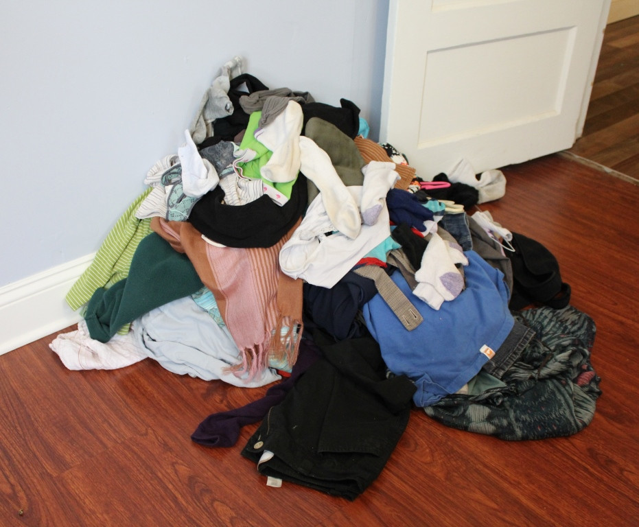 pile of clothes on the floor