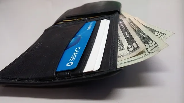 wallet with cards and cash
