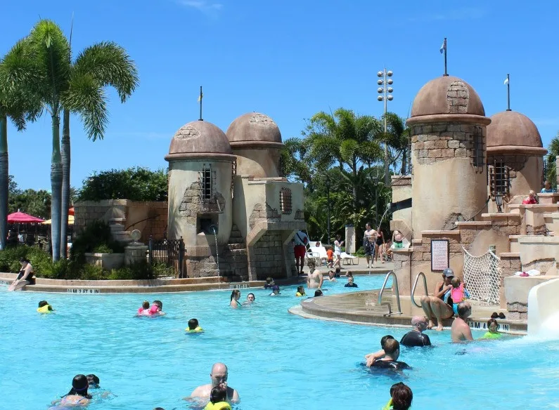 main pool complex at Disney's Caribbean Beach Resort