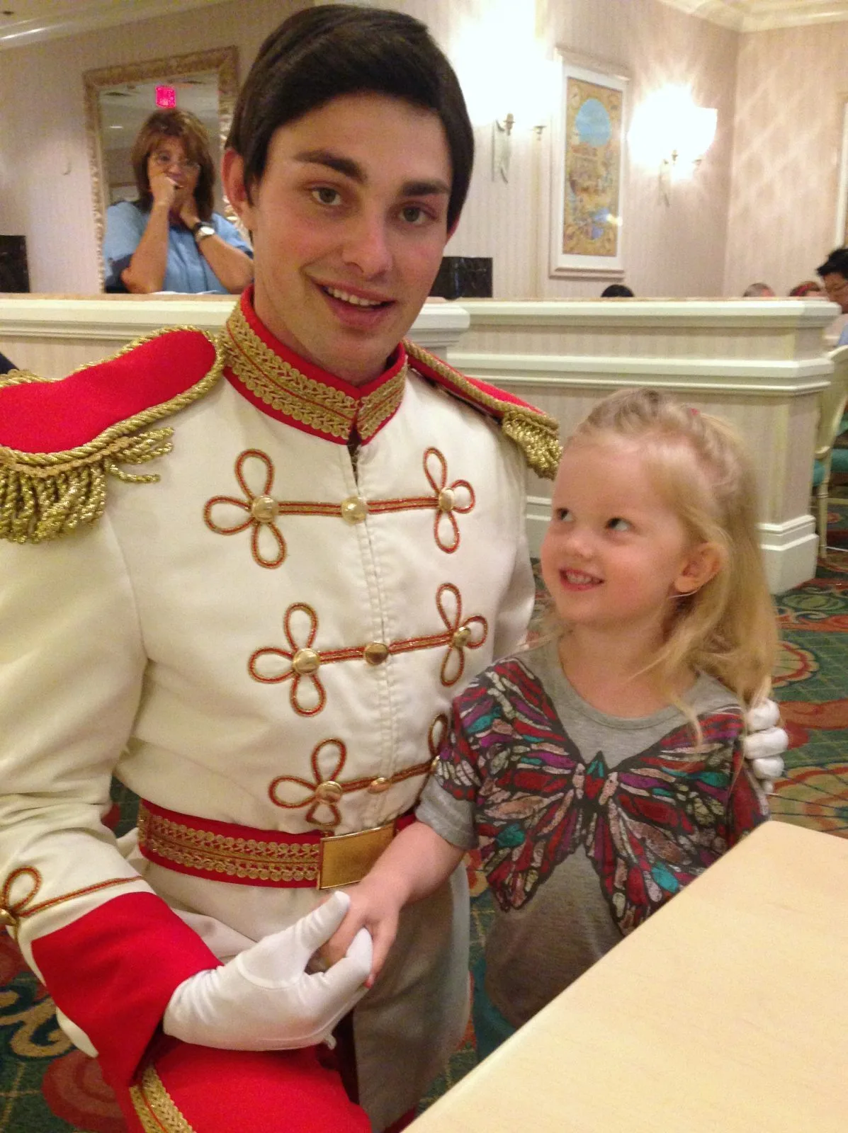 little girl meeting prince charming