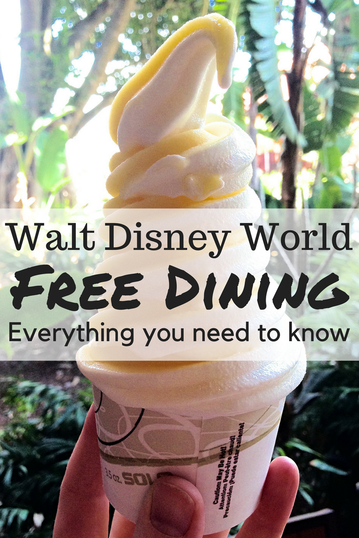 Everything you need to know about the popular Free Dining Plan offer at Walt Disney World! #disneyworld #freedining #disneydining