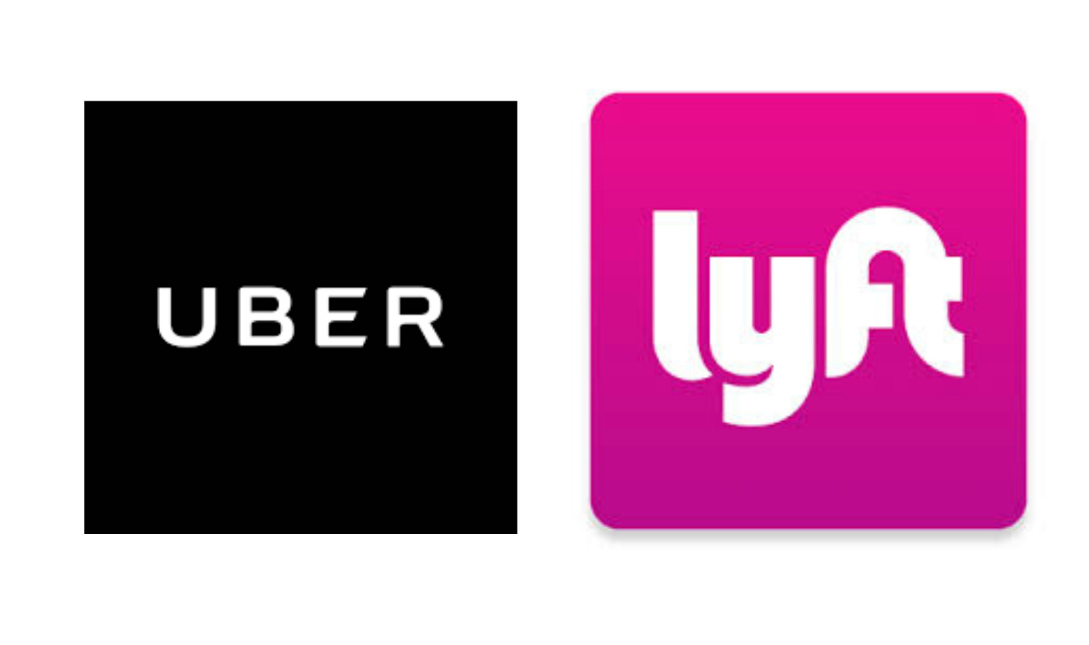 uber and lyft logos