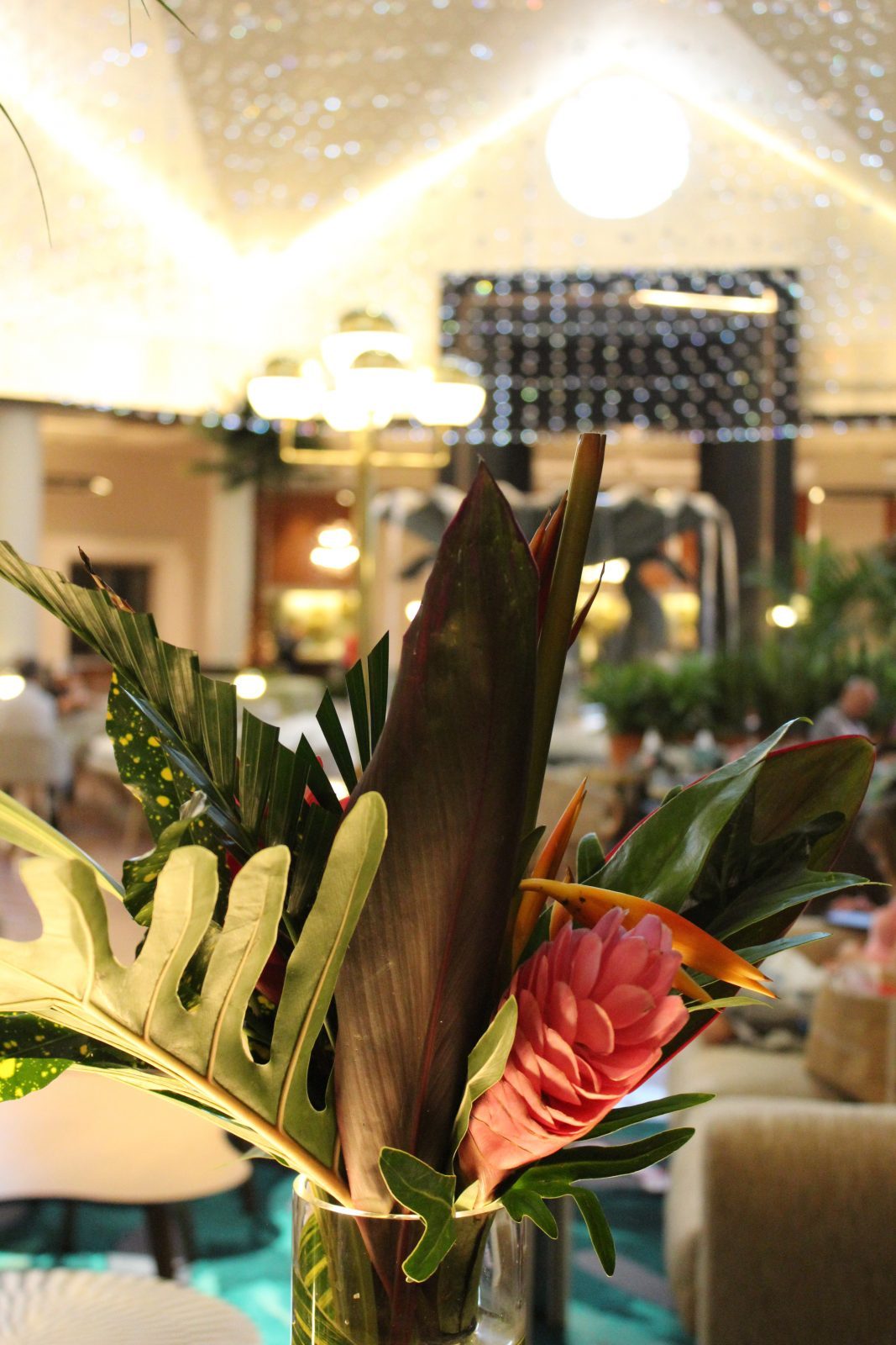 floral arrangement in lobby 