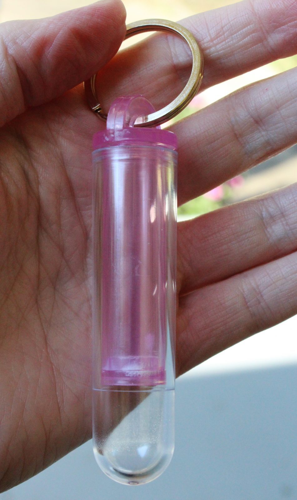 pink keepsake capsule
