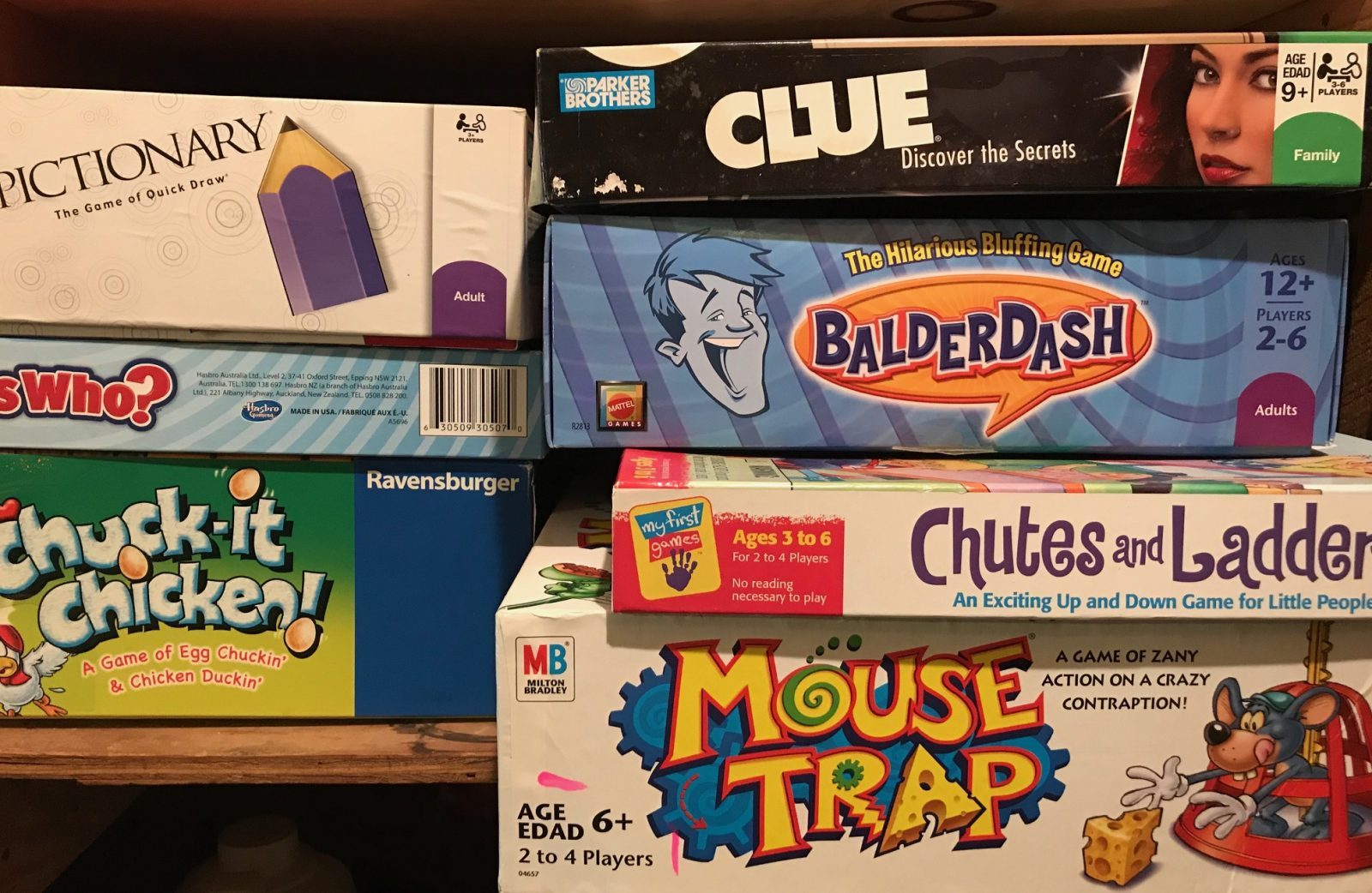 pile of board games