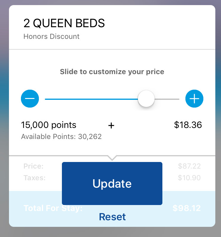 customize your price with your points