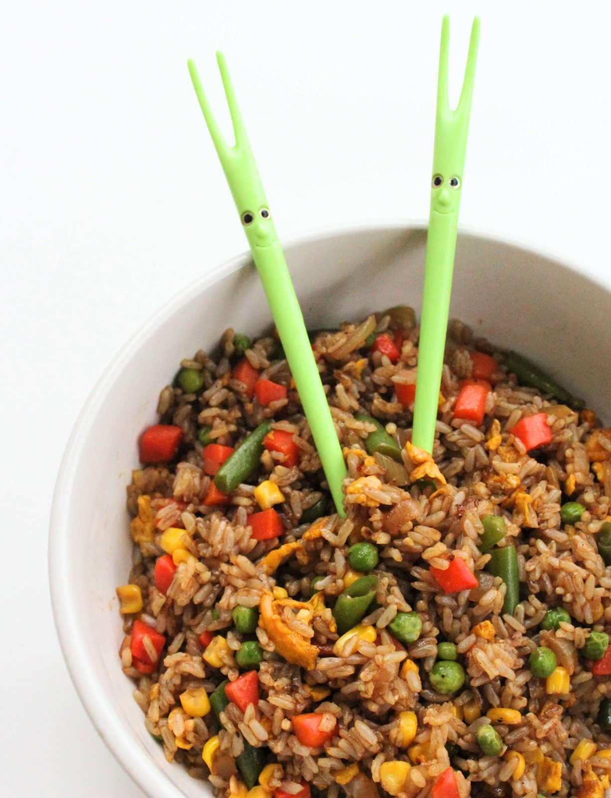Veggie Fried Rice with chopsticks