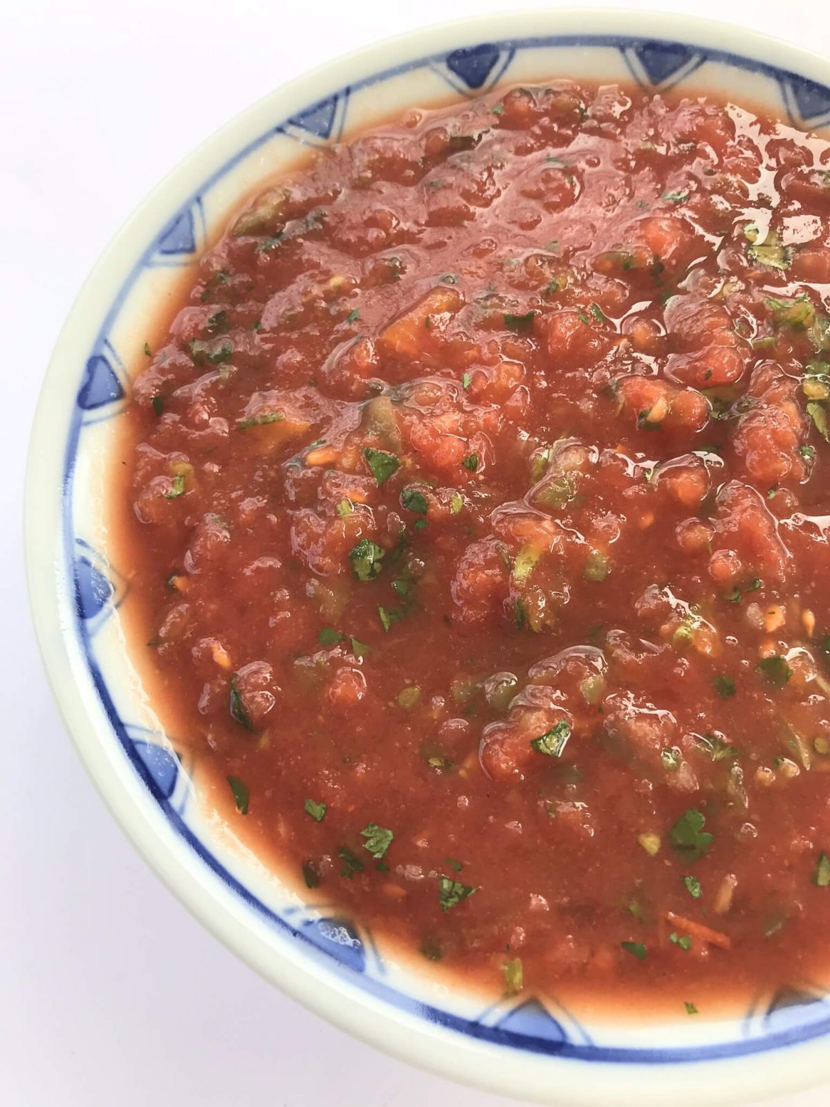 homemade fresh salsa in a bowl