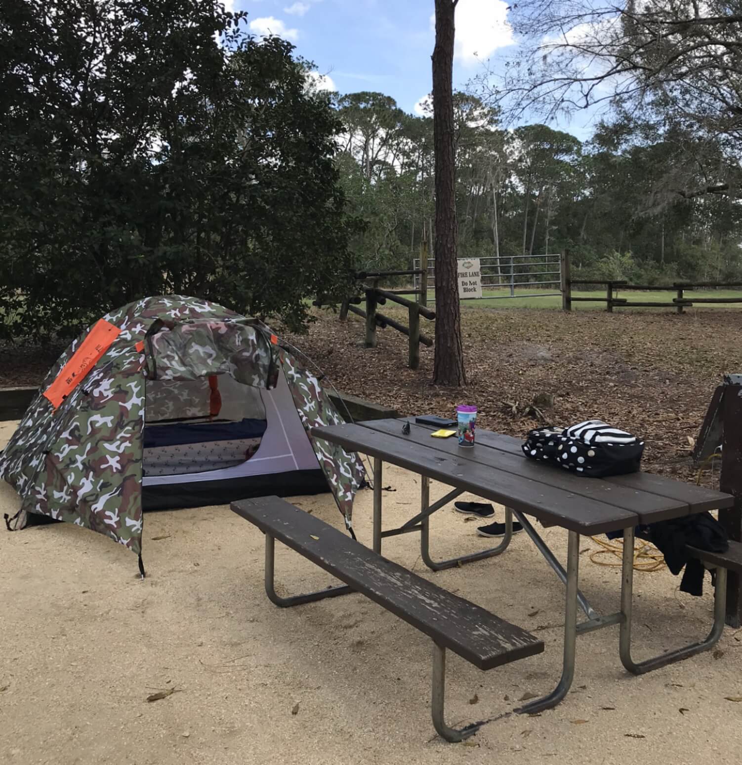 campsite at disney's fort wilderness