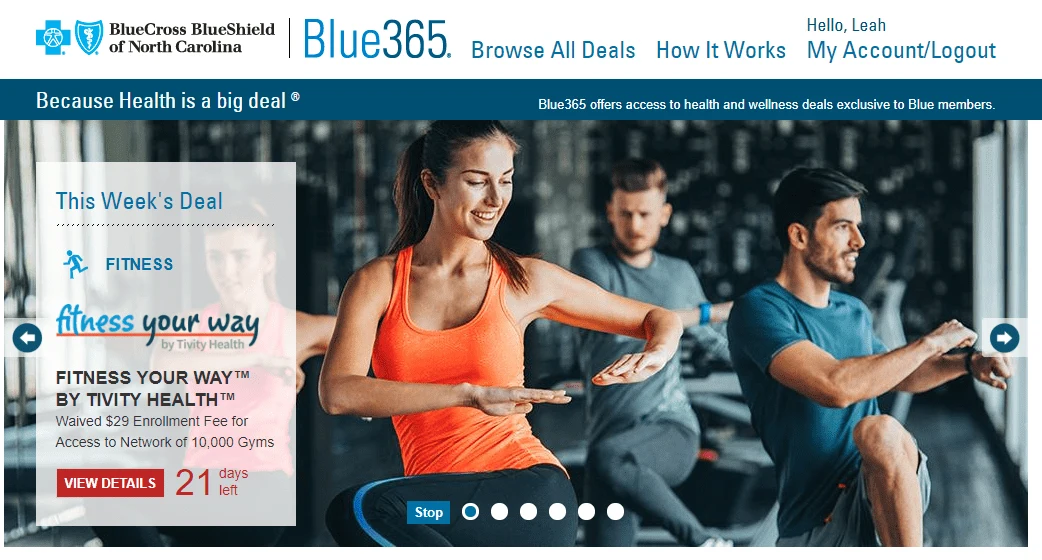 Blue365 through Blue Cross to join Fitness Your Way