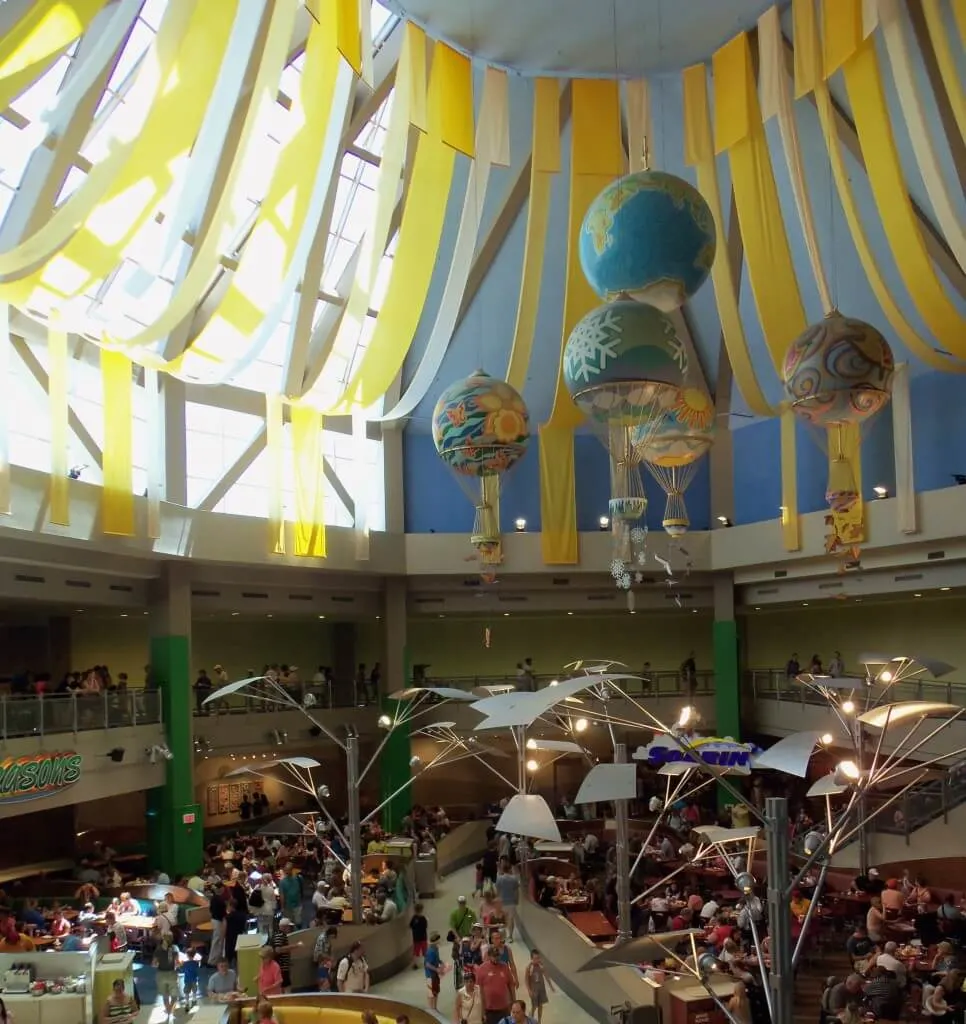 food court in Epcot's Future World