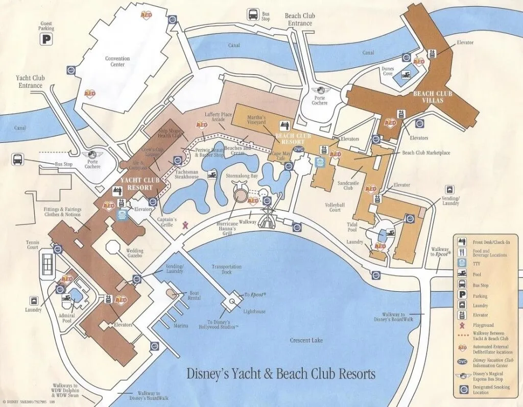 Dinsey's yacht and beach club map