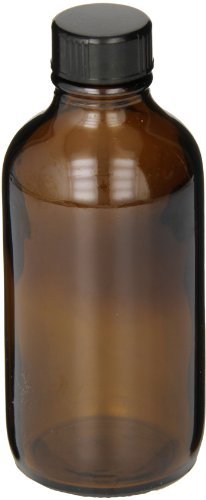 4 oz brown glass bottle with lid