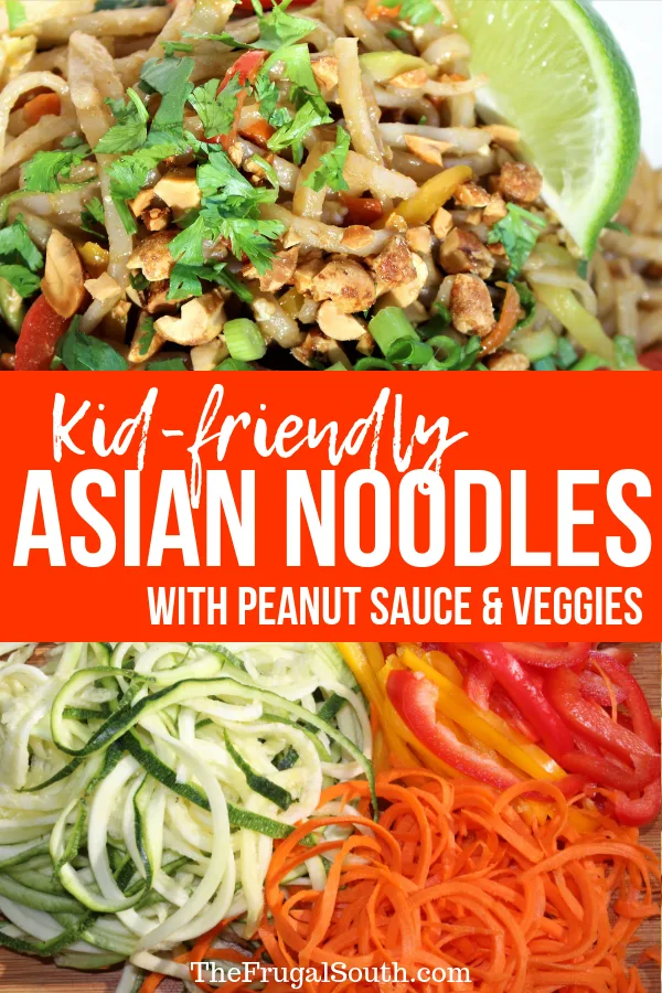 Asian Veggie Peanut Noodles - Easy & Kid-Friendly