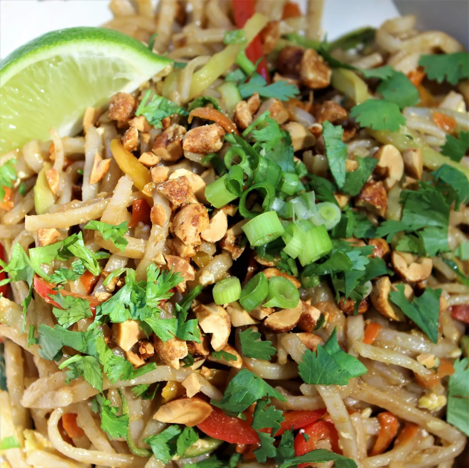Asian Noodles with Peanut Sauce and Veggies