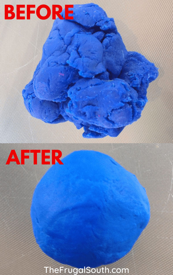 Play Doh before and after photo comparison