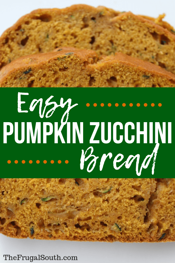 easy pumpkin zucchini bread Pinterest Image
