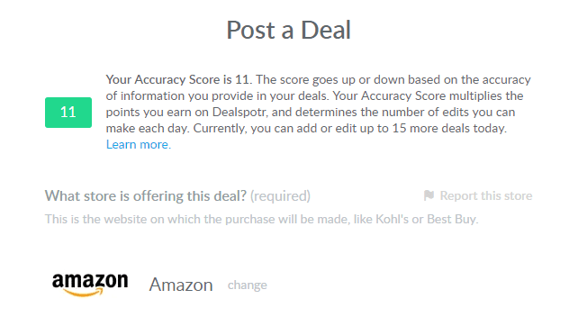 post a deal on dealspotr