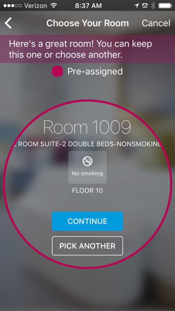 Hilton Online Check in and Select Your Room in App The Frugal South