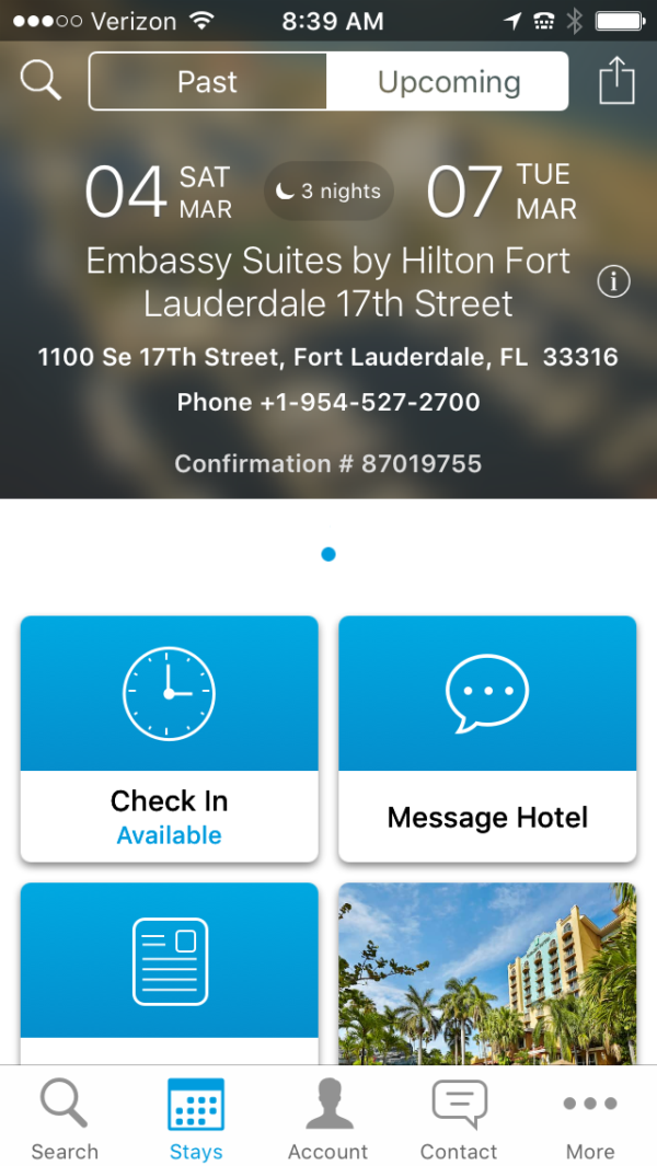Hilton Online Check in and Select Your Room in App The Frugal South