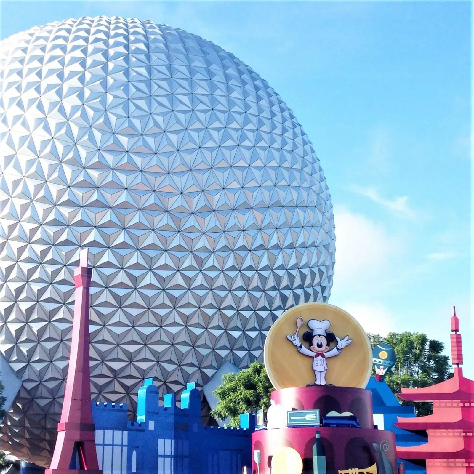 Epcot's Spaceship Earth during food & wine festival disney world 2023