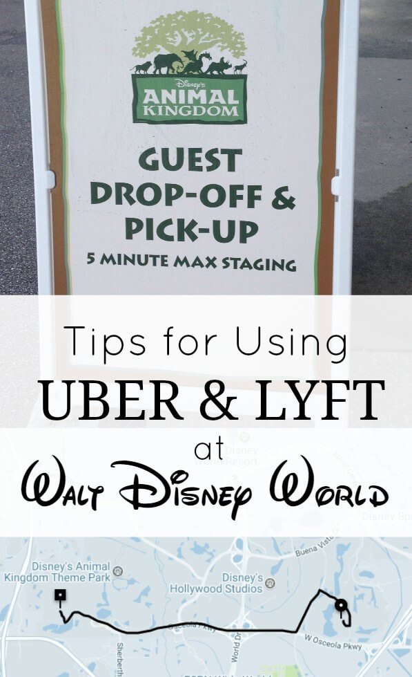 Tips for using uber and lyft at walt disney world pinterest image
