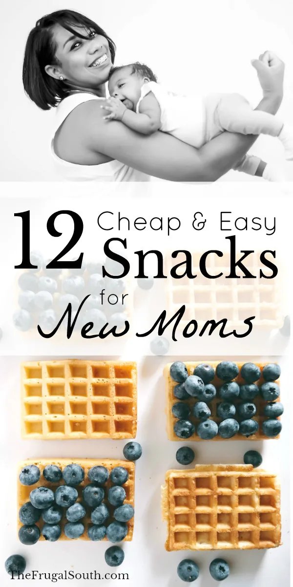 12 cheap and easy snacks for new moms pinterest image