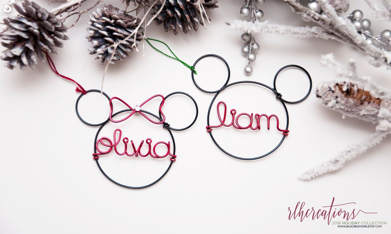 personalized Mickey Mouse ornaments
