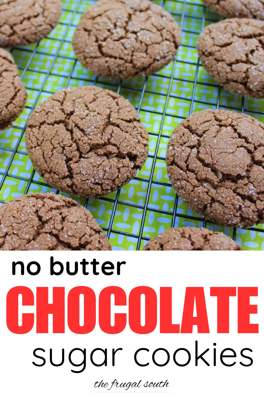 no butter chocolate cookies pinterest pin image