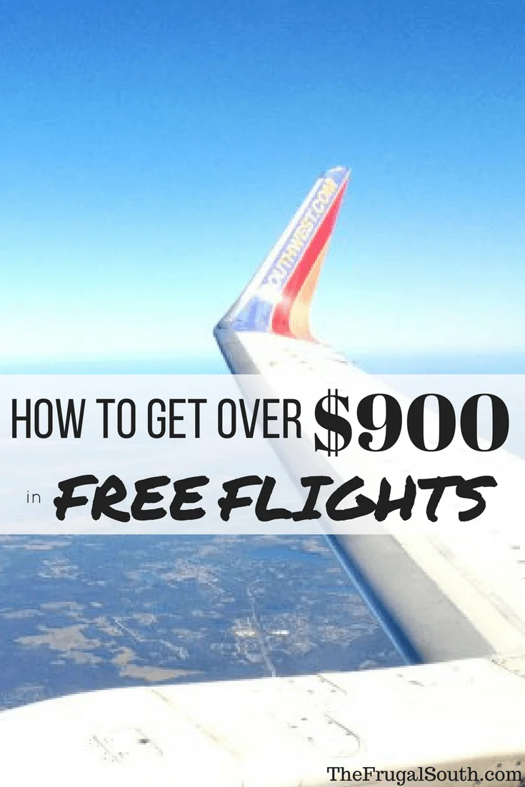 How to Get over $900 in free flights pinterest image