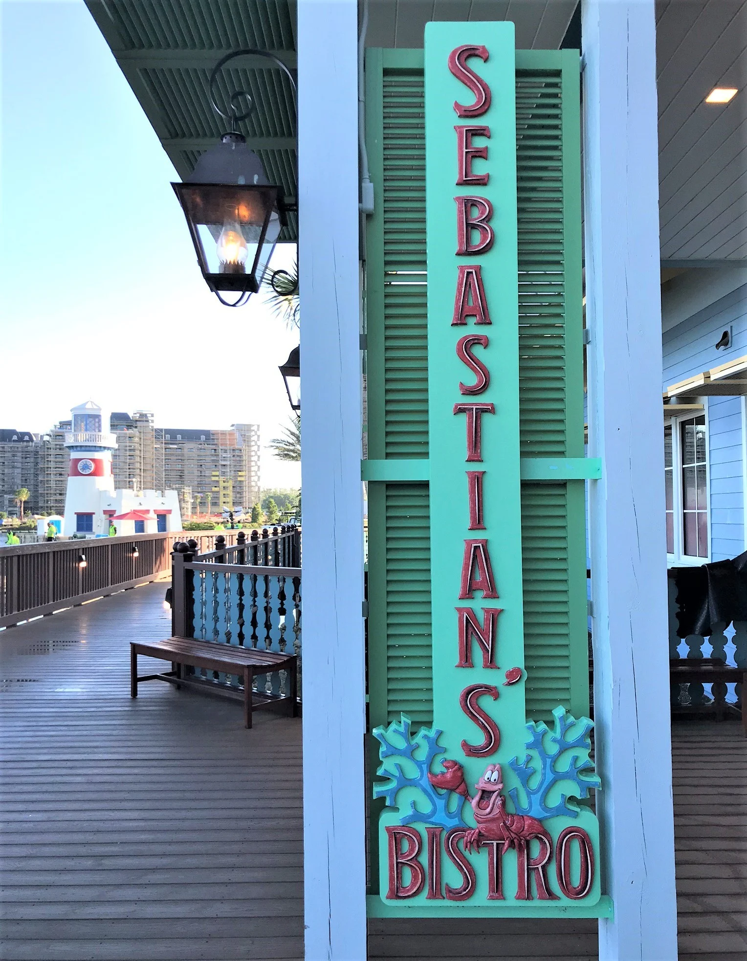 caribbean beach resort restaurants - sebastian's bistro sign