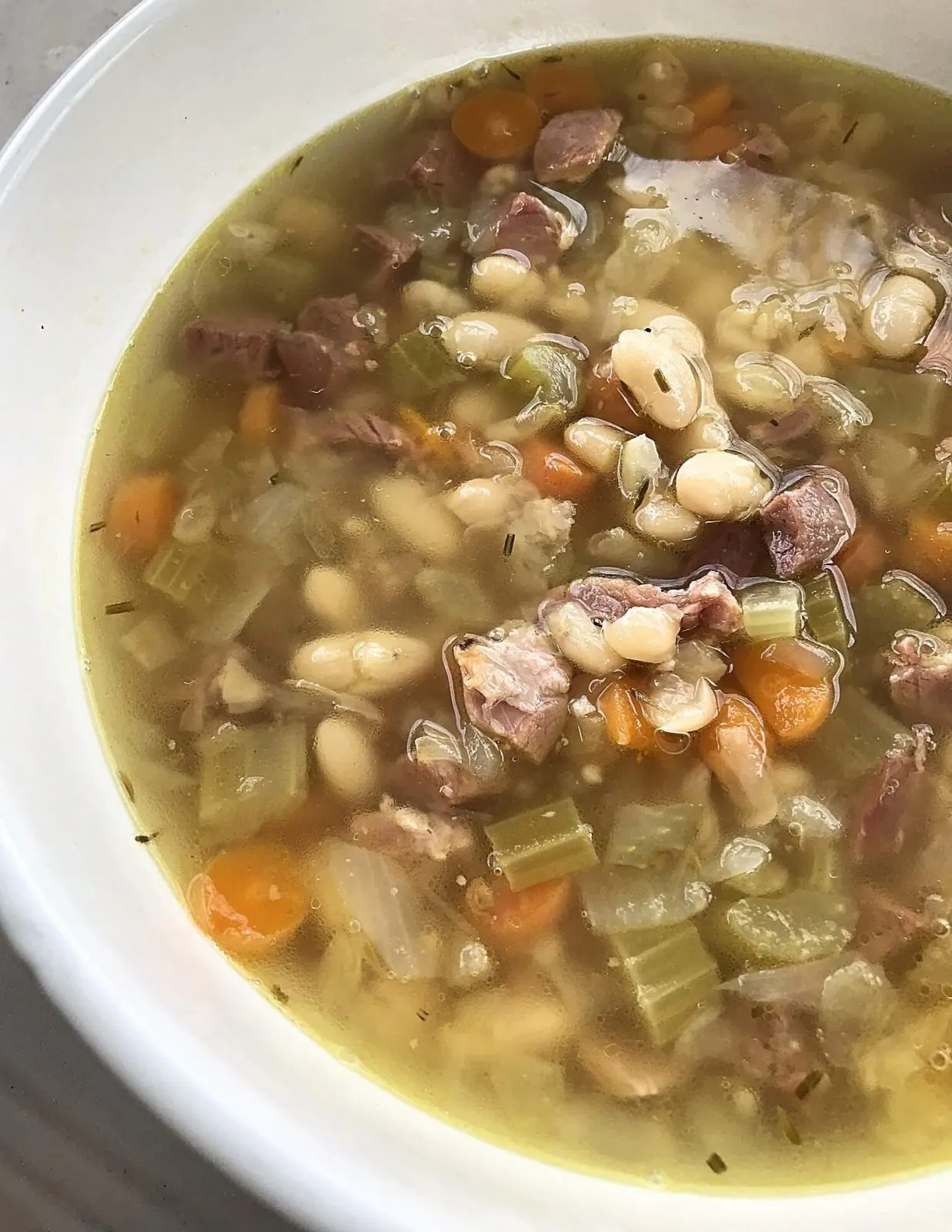 Ham and white bean soup from an Instant Pot