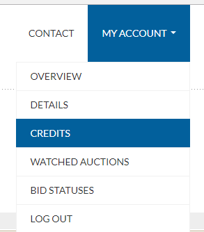 how to find credits under your account