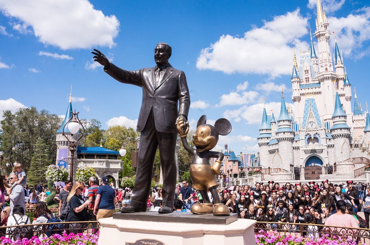 Walt Disney and Mickey Mouse Statue at Magic Kingdom