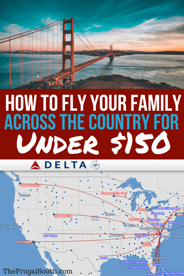How to fly your family across the country for under $150 pinterest image